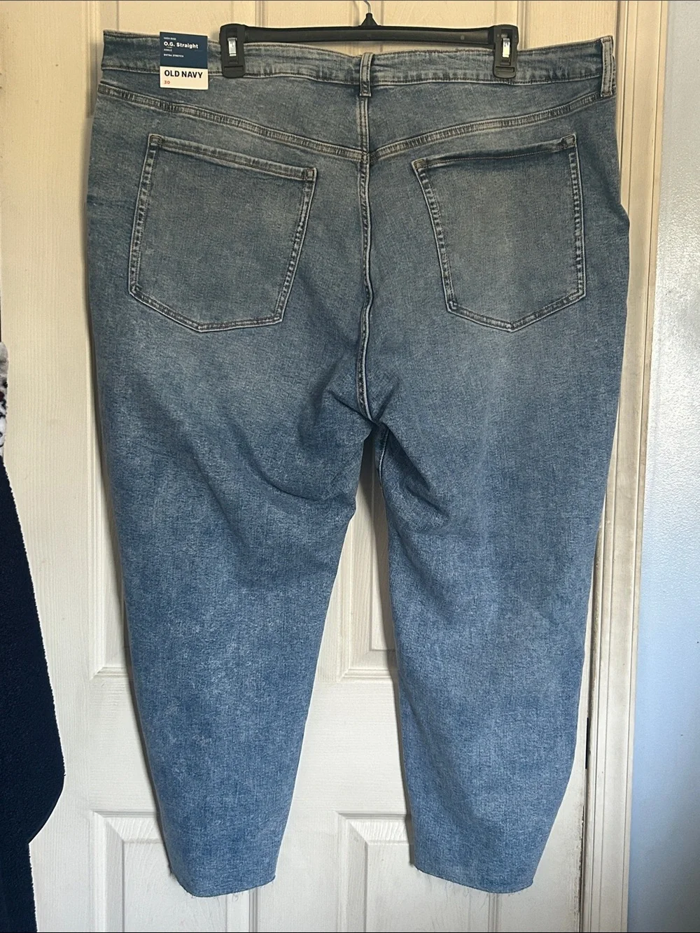 Old Navy extra stretch high rise O.G. Straight distressed jeans size 30